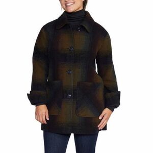NWT Pendleton Wool Blend Topper Coat Exploded Rainbow size M